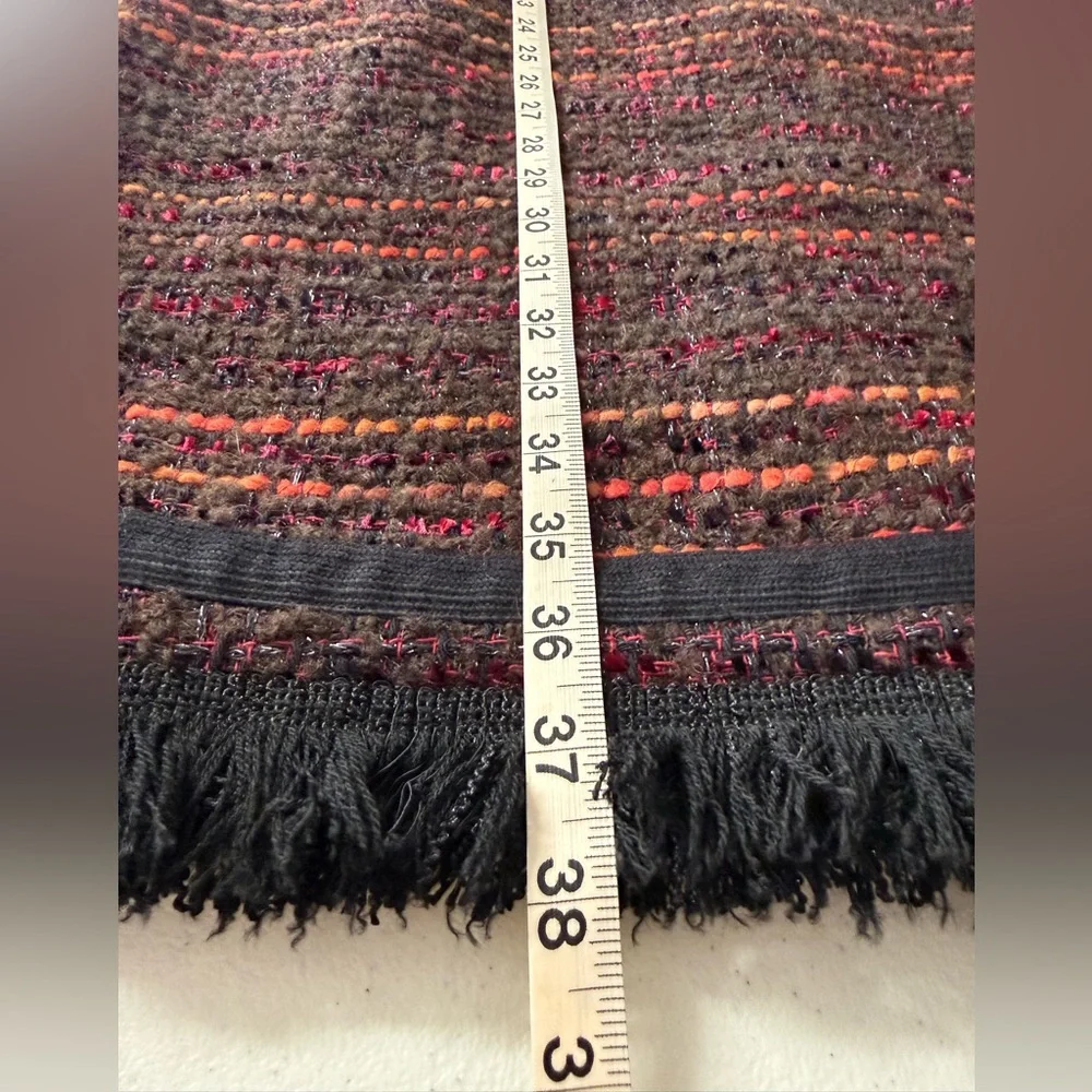 Old Money Kate Spade New York”So Foxy” Vibe Tweed Sheath Power Move Fringe Dress